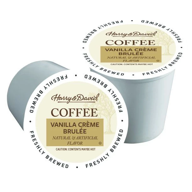 Harry & David Vanilla Creme Brulee Single Serve Coffee, 2/18 Count