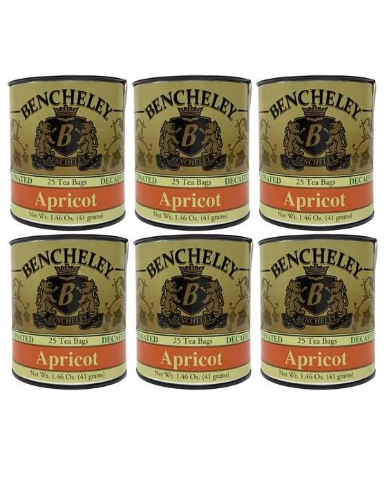 Bencheley Tea Bags, 6/25 Ct Apricot Decaffeinated Tea