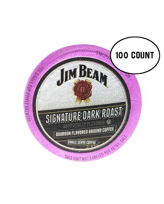 Jim Beam Dark Roast Single Serve Coffee, 100 Count Keurig 2.0 Compatible