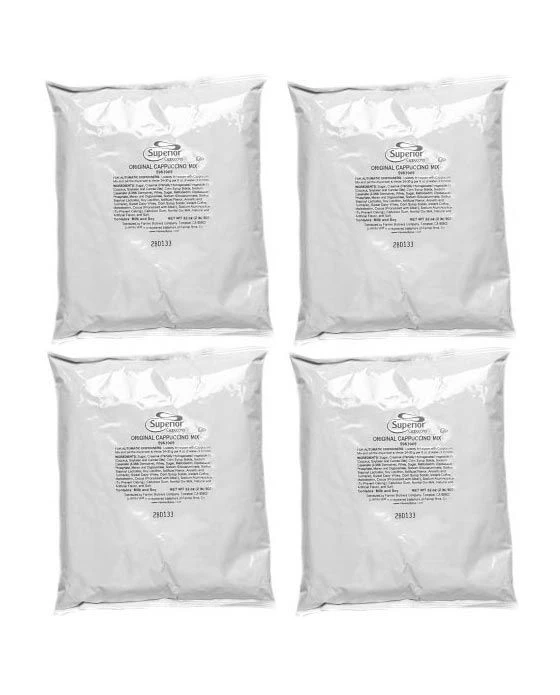 Superior Cappuccino Mix Original Mix 4 Bags (2 Lbs Ea)