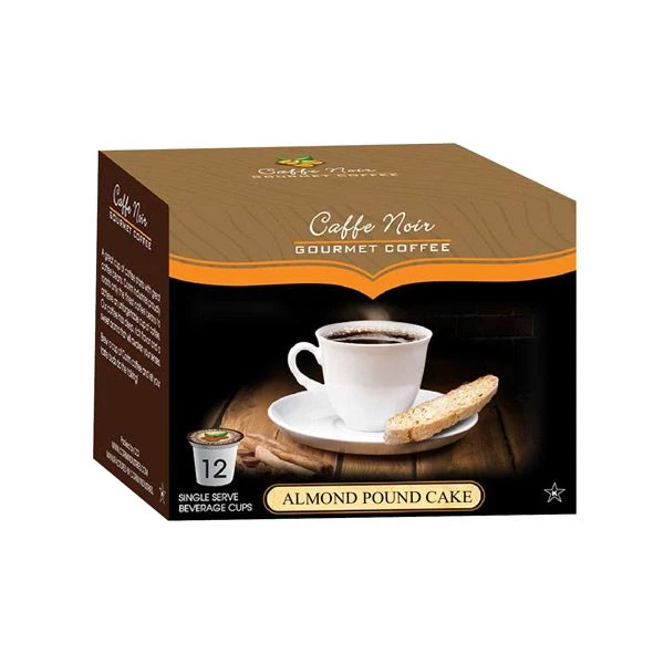 Caffe Noir Gourmet Coffee Almond Pound Cake, Single Serve Beverage Cups, 6 Box 12 Count Each - Image 2