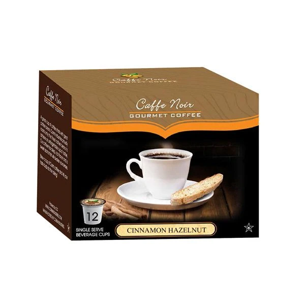 Caffe Noir Gourmet Coffee Cinnamon Hazelnut, Single Serve Beverage Cups, 6 Box 12 Count Each - Image 2