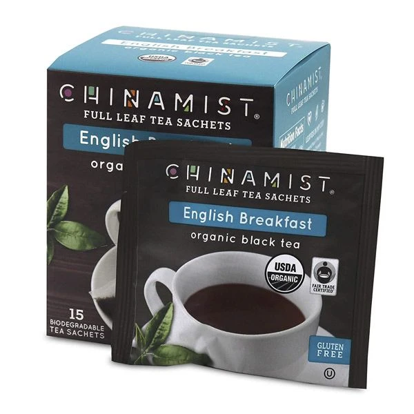 China Mist - English Breakfast Organic Black Full Leaf Tea Sachet, 15 Count Box - Biodegradable And Individually Wrapped - Image 2