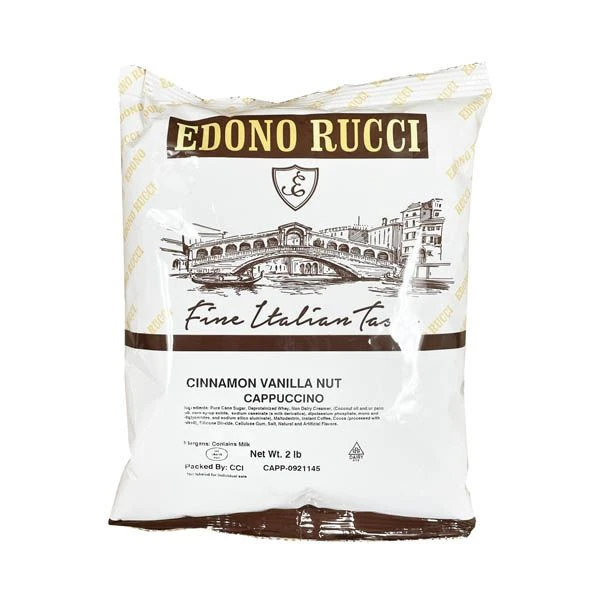 Edono Rucci Cinnamon Vanilla Nut Powdered Cappuccino Mix, 2 Bags( 2 Lbs Each) - Image 2
