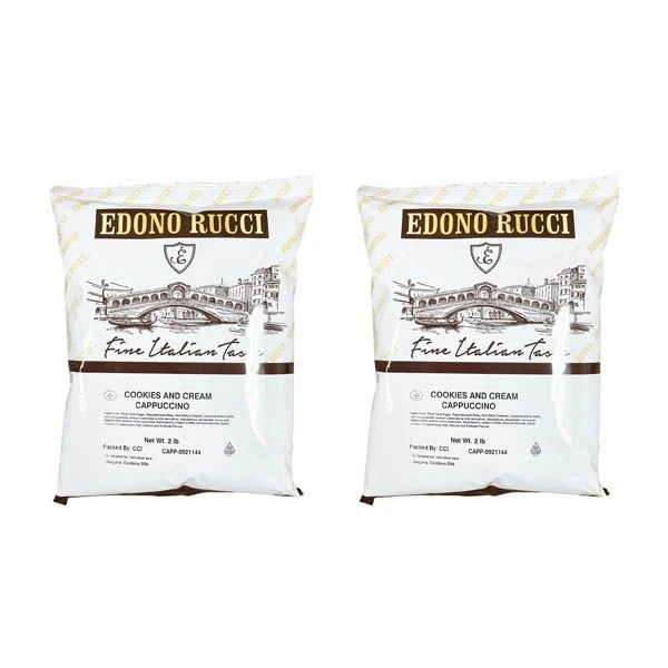 Edono Rucci Cookies And Cream Powdered Cappuccino Mix, 2 Bags( 2 Lbs Each)