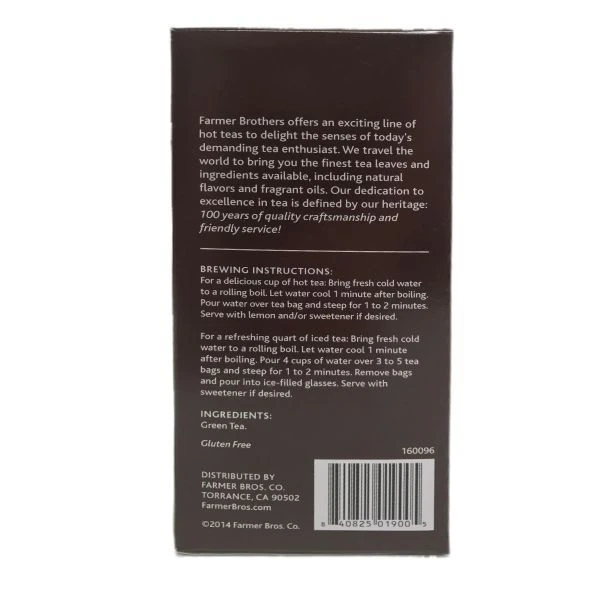 Farmer Brothers Premium: Green Tea, 2/25 Ct Tea Boxes - Image 5