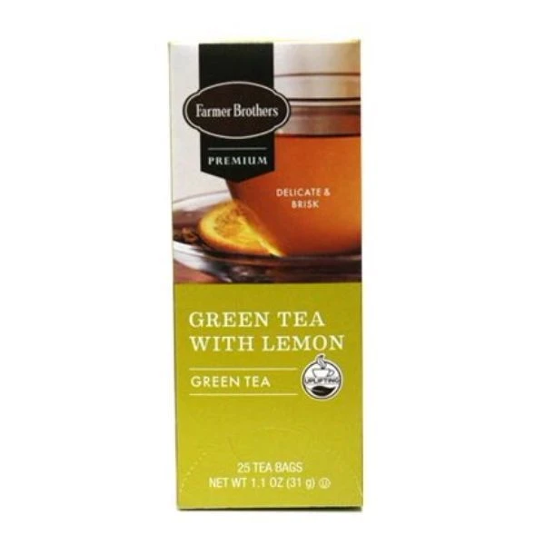 Farmer Brothers Premium Green Tea With Lemon, 6/25 Ct Tea Boxes - Image 4