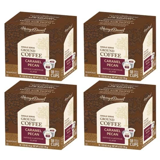 Harry & David Caramel Pecan Single Serve Coffee, 4/18 Count