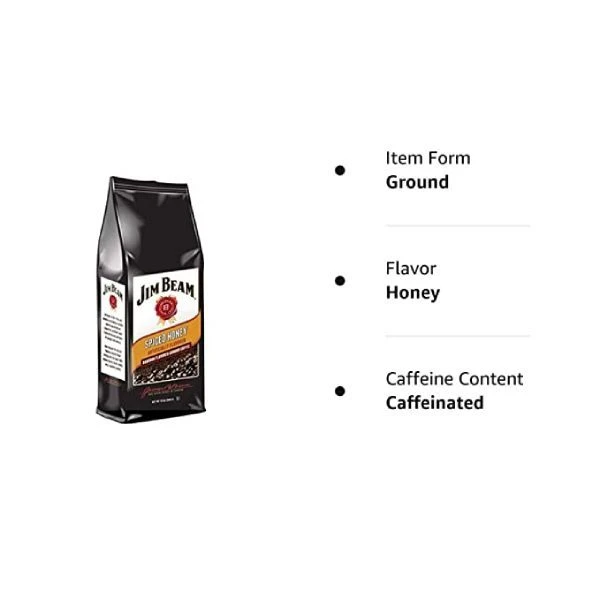 Jim Beam Spiced Honey Bourbon Flavored Ground Coffee, 6 Bags (12 Oz Ea.) - Image 2