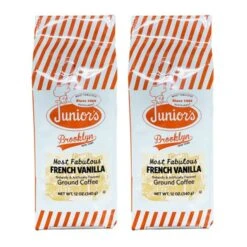 Junior's Most Fabulous French Vanilla, Medium Roast Ground Coffee, 2/12 Oz Bags
