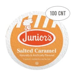 Junior's Most Fabulous Salted Caramel, Medium Roast Single Single Serve 100 Ct