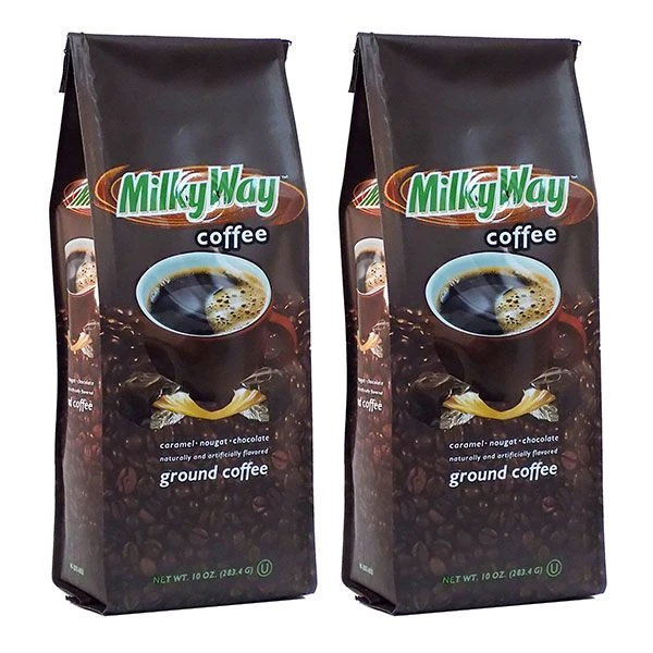 Milky Way Caramel, Nougat And Chocolate, Naturally And Artificially Flavored Ground Coffee,2/10 Oz Bags