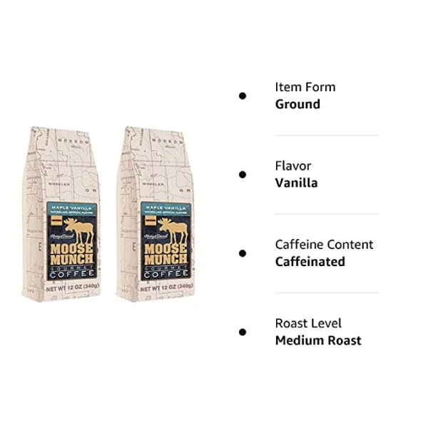 Harry & David Maple Vanilla Moose Munch Gourmet Coffee 2 Bags - Image 3